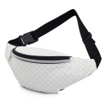 VERSOLI nerka damska saszetka biodrówka pikowana z cekinami N114 biała