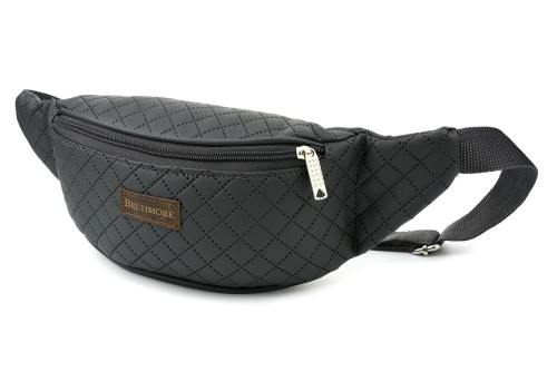 BELTIMORE nerka saszetka biodrówka męska  eko skórzna pikowana GRAFITOWA 02.jpg