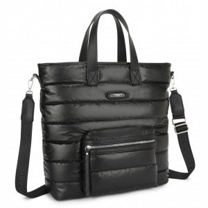 LUIGISANTO torebka damska shopper pikowana L054 czarna