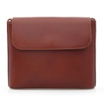 VERA PELLE torebka damska skórzana listonoszka z paskiem na ramię V030 brązowa