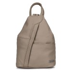 BELTIMORE plecak damski skórzany trójkątny elegancki V478 taupe