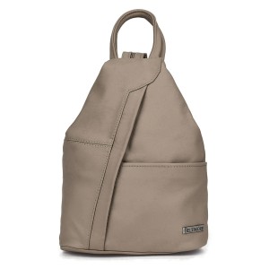 BELTIMORE plecak damski skórzany trójkątny elegancki V478 taupe