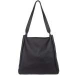 VERA PELLE torebka damska skórzana shopper z saszetką V508 czarna