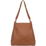 VERA PELLE torebka damska skórzana shopper z saszetką V508 camel