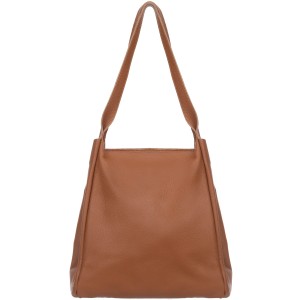 VERA PELLE torebka damska skórzana shopper z saszetką V508 camel