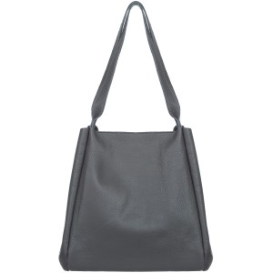 VERA PELLE torebka damska skórzana shopper z saszetką V508 grafitowa