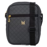 VERMARI torebka skórzana eko listonoszka na ramię pikowana V101 grafitowa