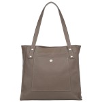 VERA PELLE torebka damska skórzana shopper z długimi rączkami na ramię V527 taupe