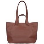 VERA PELLE torebka damska skórzana shopper z długimi rączkami na ramię V529 brązowa