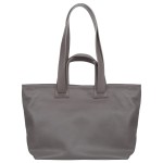 VERA PELLE torebka damska skórzana shopper z długimi rączkami na ramię V529 ciepła szara