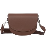 VERA PELLE torebka damska skórzana listonoszka z szerokim paskiem na ramię V558 brązowa