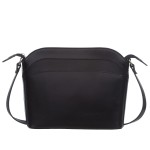 VERA PELLE torebka damska skórzana listonoszka z paskiem na ramię V575 czarna