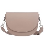 VERA PELLE torebka damska skórzana listonoszka z szerokim paskiem na ramię V558 jasna różowa