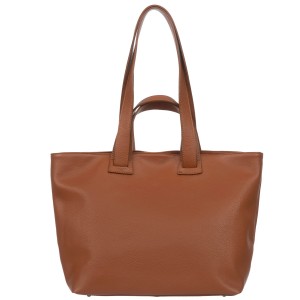 VERA PELLE torebka damska skórzana shopper z długimi rączkami na ramię V529 camel