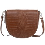 VERA PELLE torebka damska skórzana listonoszka kroko z paskiem na ramię V448 camel