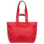 VERA PELLE torebka damska skórzana shopper z długimi rączkami na ramię V529 czerwona