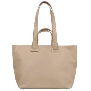 VERA PELLE torebka damska skórzana shopper z długimi rączkami na ramię V529 beżowa