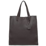 VERA PELLE torebka damska skórzana shopper duża z długimi rączkami na ramię V526 ciemna brązowa