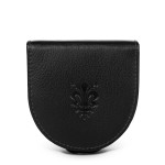 ALBATROSS portfel skórzany podkówka na bilon M018 czarny