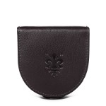 ALBATROSS portfel skórzany podkówka na bilon M018 ciemny brązowy