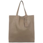 VERA PELLE torebka damska skórzana shopper duża z długimi rączkami na ramię V526 taupe