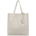 VERA PELLE torebka damska skórzana shopper duża z długimi rączkami na ramię V526 kremowa