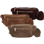 VERA PELLE nerka zamszowa saszetka biodrówka z odpinanym portfelikiem V716 kolory