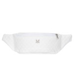 VERMARI nerka eko skórzana saszetka biodrówka pikowana N152 biała