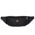 VERMARI nerka eko skórzana saszetka biodrówka pikowana N153 czarna