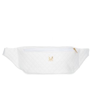 VERMARI nerka eko skórzana saszetka biodrówka pikowana N153 biała