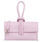 VERA PELLE torebka damska skórzana listonoszka z paskiem na ramię V682 różowa