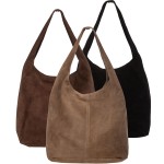 VERA PELLE torebka damska zamszowa worek z suwakiem na ramię V726 kolory