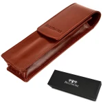 BELTIMORE etui skórzane płaskie na pióra długopisy J007 camel