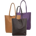 VERA PELLE torebka damska skórzana shopper z rzemykami i długimi rączkami na ramię V727 kolory